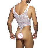 Lace T-string High Slit Bodysuit